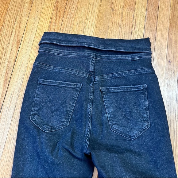 MOTHER Sz 26 The Swooner Exposed Snap Ankle Wrong Side Of The Tracks Black. - Picture 5 of 12